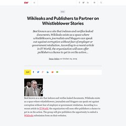 Wikileaks and Publishers to Partner on Whistleblower Stories
