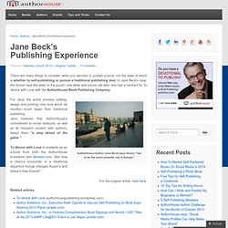 Jane Beck’s Publishing Experience