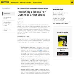 Publishing E-Books For Dummies Cheat Sheet