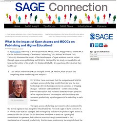 What is the impact of Open Access and MOOCs on Publishing and Higher Education?