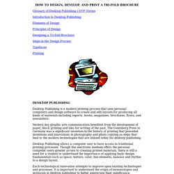 Desktop Publishing - Creating a Tri-Fold Brochure
