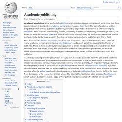 Academic publishing