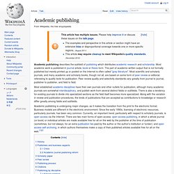 Academic publishing