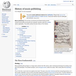 History of music publishing