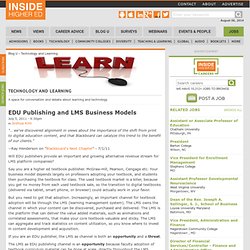 Blog U.: EDU Publishing and LMS Business Models - Technology and Learning