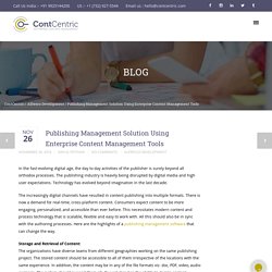 Publishing Management Solution Using Enterprise Content Management Tools