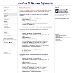Publishing: Museums