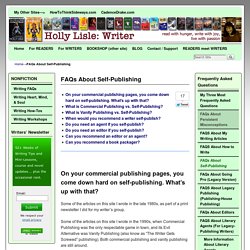 FAQs About Self-Publishing