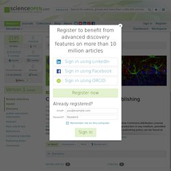 Criteria for Open Access and publishing – ScienceOpen