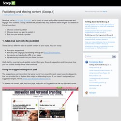 Publishing and sharing content (Scoop.it) – Scoop.it FAQ and Support