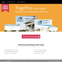 Free Desktop Publishing Software – PagePlus Starter Edition from Serif