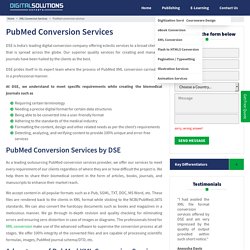 PubMed Conversion Services