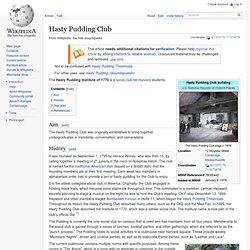 Hasty Pudding Club