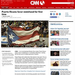 Puerto Ricans favor statehood for first time