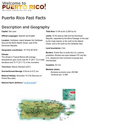 Puerto Rico Fast Facts