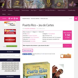 Puerto Rico – Jeu de Cartes