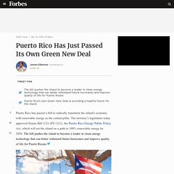 Puerto Rico Has Just Passed Its Own Green New Deal
