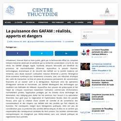 La puissance des GAFAM : réalités, apports et dangers – Centre Thucydide