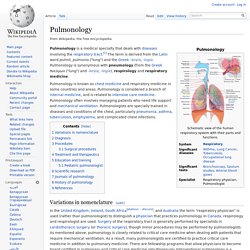 Pulmonology