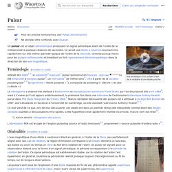 Pulsar (Wikipedia)