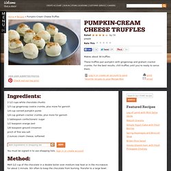 Pumpkin-Cream Cheese Truffles