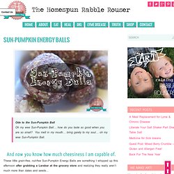 Sun-Pumpkin Energy Balls - The Homespun Rabble Rouser