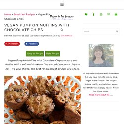 Vegan Pumpkin Muffins with Chocolate Chips - Vegan in the Freezer