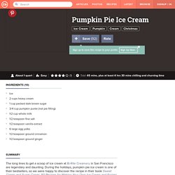 Pumpkin Pie Ice Cream Recipe