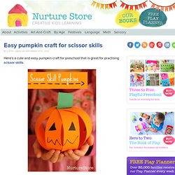 Easy pumpkin craft for scissor skills