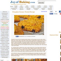 Pumpkin Scones Recipe - Joyofbaking.com *Tested Recipe*