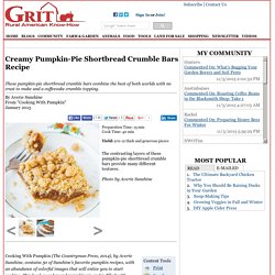 Creamy Pumpkin-Pie Shortbread Crumble Bars Recipe