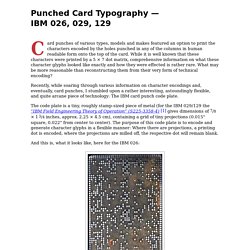 Punched Card Typography Explained