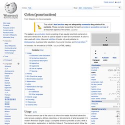 Colon (punctuation)