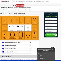 Punctuation Exercise with Answer