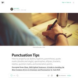 Punctuation Tips