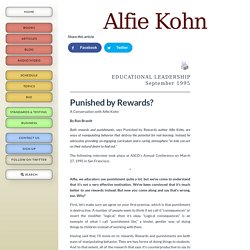 Punished by Rewards?: A Conversation with Alfie Kohn