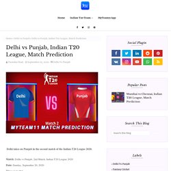 Delhi vs Punjab, Indian T20 League, Match Prediction