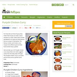Punjabi Chicken Curry