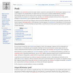 Punk. Artículo de la Enciclopedia.
