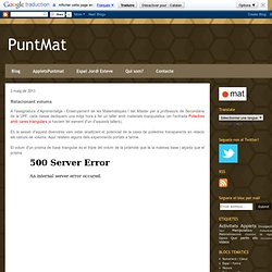 PuntMat: Relacionant volums
