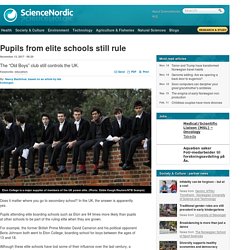 Pupils from elite schools still rule