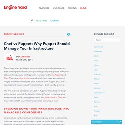 Chef vs Puppet: Why Puppet Should Manage Your Infrastructure