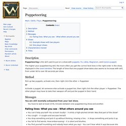 Puppeteering - Wurmpedia