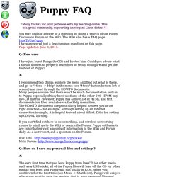 Puppy Linux FAQ