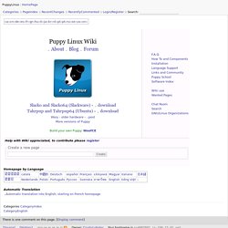 PuppyLinux: Puppy Linux Wiki