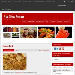Puran Poli Recipe - A to Z Food Recipes.com
