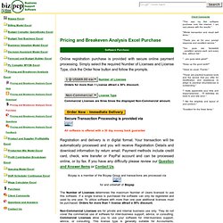 Register Pricing and Breakeven Analysis Excel - secure online registration.
