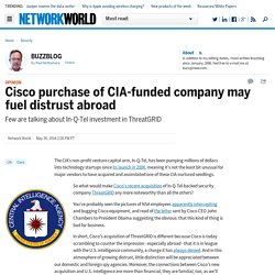 Cisco purchase of CIA-funded company may fuel distrust abroad