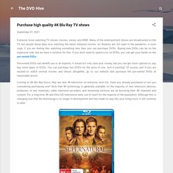 Purchase High Quality 4k Blu Ray Tv Shows