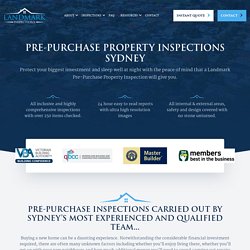 Pre Purchase Property & Building Inspections Sydney - Landmark Inspections